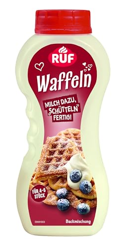 RUF Waffeln im Shaker Mischung für Waffelteig ergibt 4-6 Waffeln aus dem Waffeleisen zu der Waffelteig Mischung nur Milch hinzufügen 220g