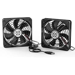 Ventilador Zoom Fan ELUTENG Ventilador de refrigeración 2 en 1 Ventilador USB 140 mm 5 V, Ventilador doble para PC 14 cm con 3 velocidades ajustables, Ventilador de caja Compatible con PS4 / Laptop/TV Box/Router