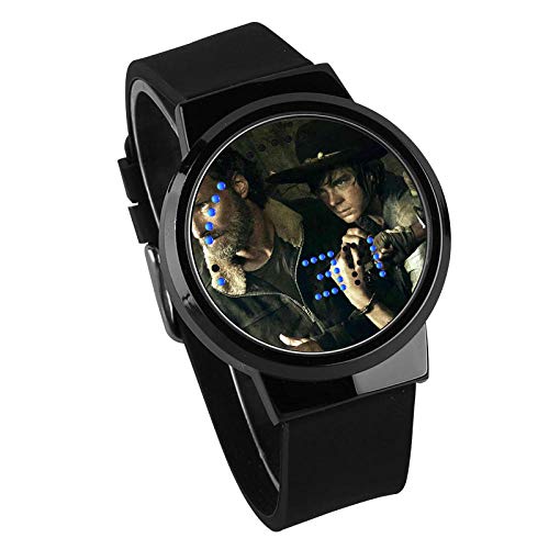 Film und Fernsehen The Walking Dead Series, Led Watch Wasserdichter Touchscreen Digital Light Watch Unisex Armbanduhr-schwarz