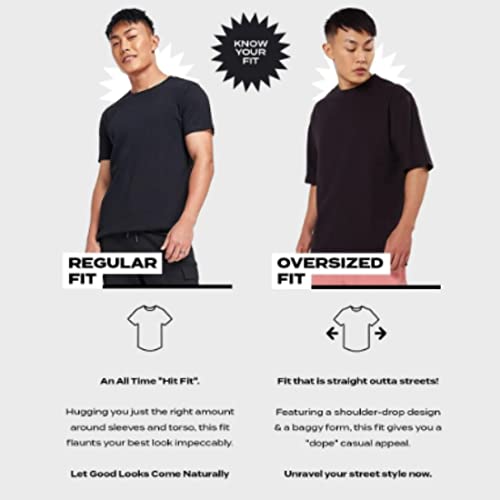 Image of Bewakoof Men's Striped Loose Fit T-Shirt