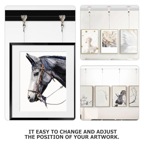 Image of Cabilock 5sets Photo Heavy Duty Hanger Picture Frame Wire for Hanging Drywall Picture Hangers Wire