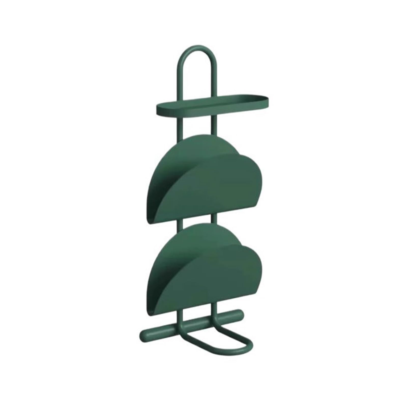 ZYYANSHOP Bookshelf Living Room Sofa Creative Side Table Artistic Style Iron Small Bookshelf Magazine Rack(Green)