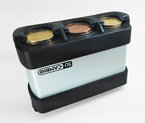 SU-CAMBIO Euro aluminium portemonnee. Munthouder. Met haak om aan de riem te hangen of te bevestigen. - Image 4