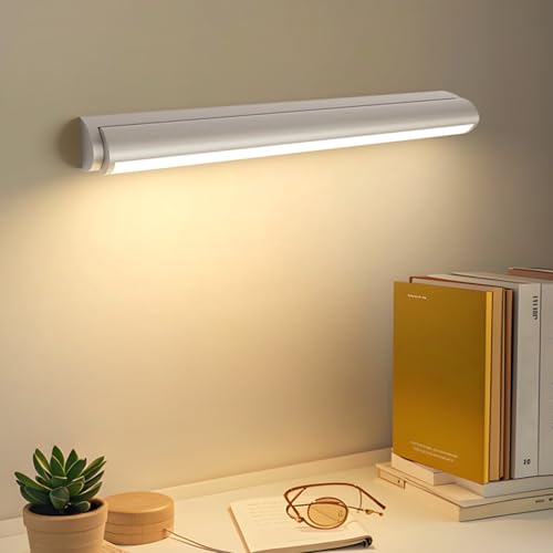 Iluminación moderno de pared LED larga con acabado plateado pulido 2