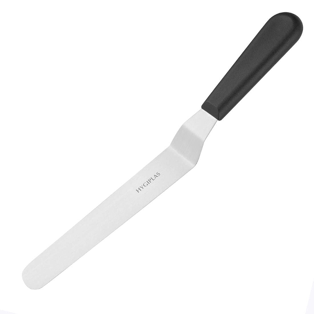 Hygiplas Angled Blade Palette Knife Black 19.5cm - Spatula for Spreading Icing, Sandwich Fillings D410
