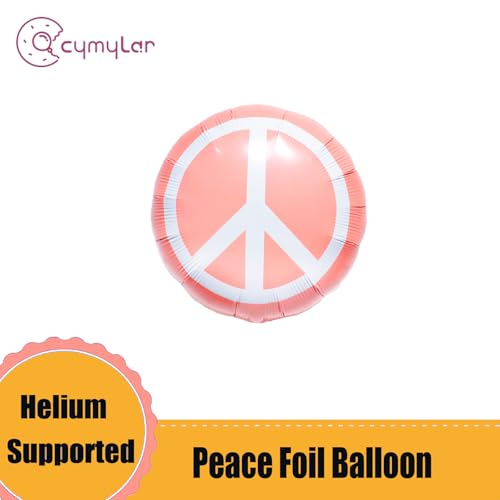 Image of Groovy Balloons 6Pcs Retro Hippie Balloon Daisy Peace Sign Groovy Hand Balloon for Groovy Birthday Party Decorations Groovy Party Decorations Groovy Baby Shower Decor Supplies