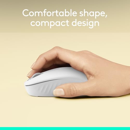 Image of Logitech M196 Bluetooth Wireless Mouse, Compact and Portable Mouse for Laptops, Tablets and More, 12-Month Battery, Smooth Tracking, Compatible with PC and Mac, Windows and macOS - Off White
