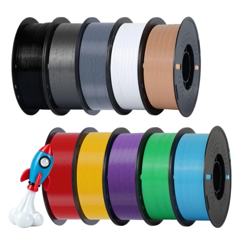 Kingroon 10KG PETG Filament Bundle 1.75mm for 3D Printer, 3D Printing Filament, Accuracy ±0,02mm,3D Printer Filament PET