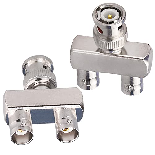 Adaptador divisor en Y BNC macho a doble BNC hembra, 2 piezas miniatura 6