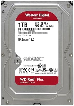 WD czerwony 1 TB NAS 3,5 cala wewnętrzny dysk twardy - klasa 5400 obr./min, SATA 6 Gb/s, CMR, 64 MB Cache - WD10EFRX