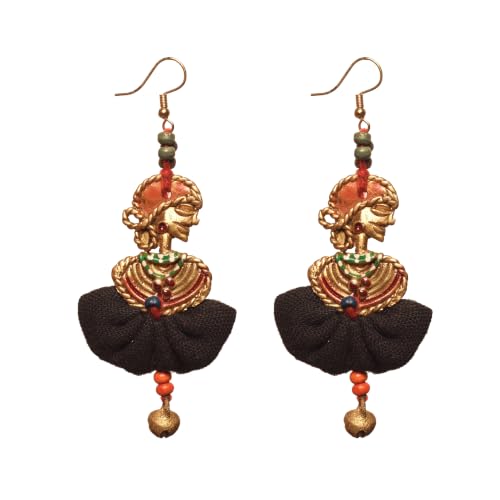 Image of Royal Queen & Empress Handcrafted Tribal Dhokra Earrings Collection for Women - Statement Ethnic Designs in Multiple Colours