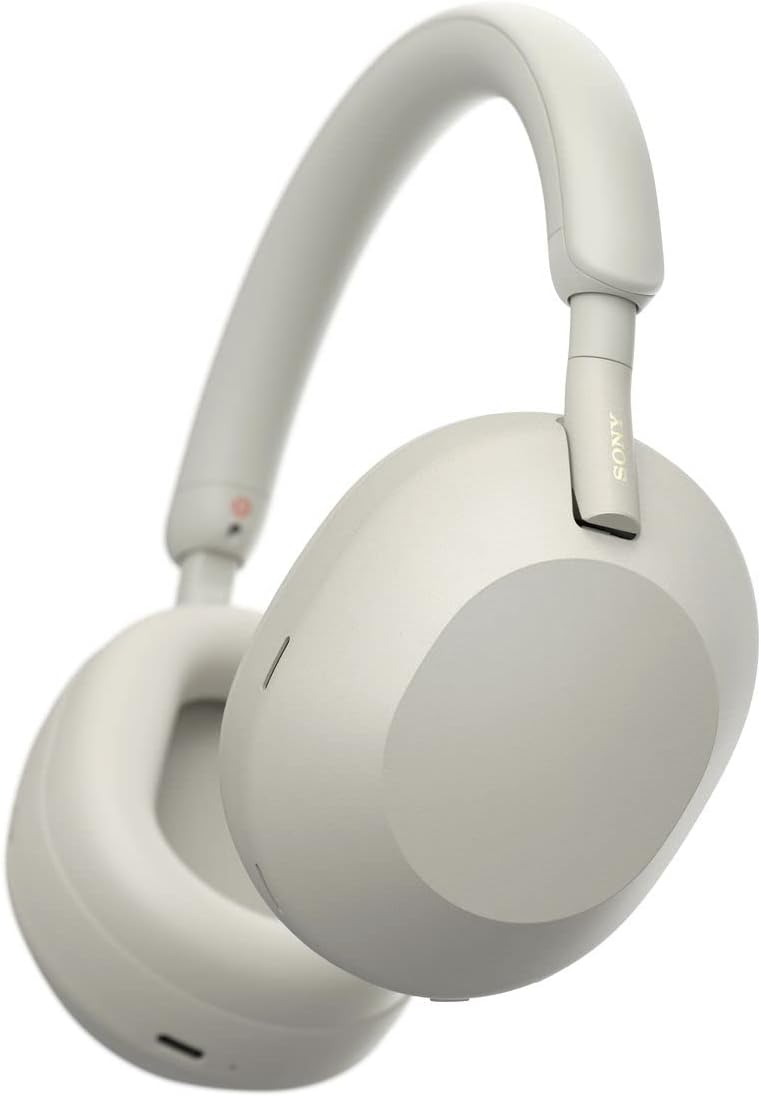 WH-1000XM5 Noise Canceling Wireless Headphones - 30hr Battery Life - Over-Ear Style - Optimized for Alexa and Google Assistant - Built-in mic for Calls - Silver International Version