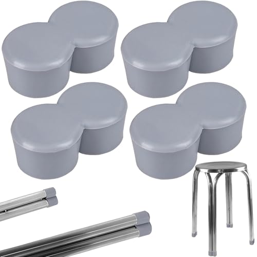 4 Pack Double-Row Chair Leg Caps Replacement for Retro 50s Chairs – 1