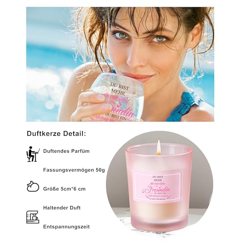 Arefen Geschenke für Freundin Frauen Weingläser Geburtstagsgeschenk für Frauen Personalisierte Geschenke für Beste Freundin Dankeschön… – Ansicht 6