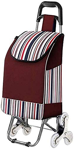 QHYTL Einkaufstrolley Multifunktions-Einkaufstrolleys,Küchenaufbewahrung Utility Carts Edelstahl Faltbarer Oxford-Stoff…