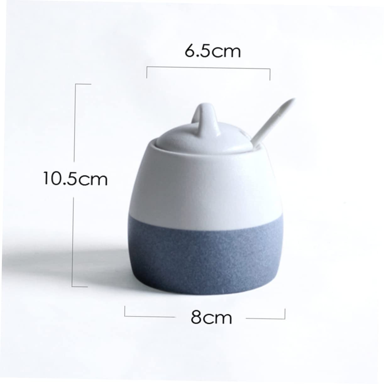 Alipis Ceramic Seasoning Bottle Japanese Style Salt Pepper Jar Spoon Home Restaurant Decorative Storage Pot