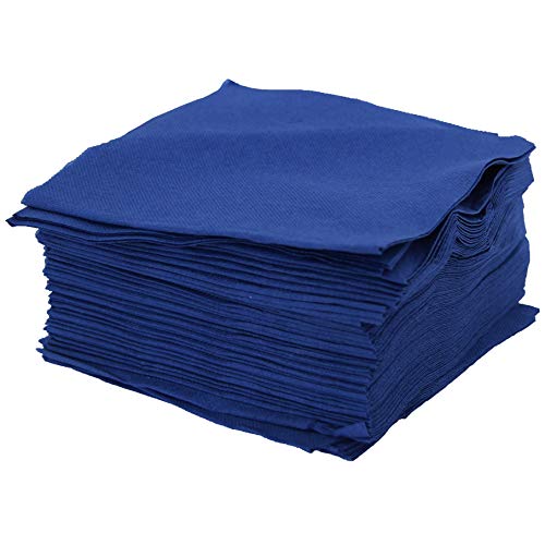 Extiff Juego de 100 servilletas de Papel 33 x 33 cm - Servilleta de Papel de Doble Punta 2 de Grosor (Azul Marino)