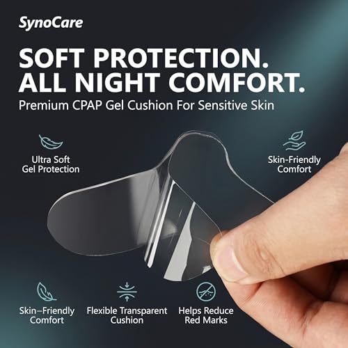 Image of CPAP Nose Pads (Pack of 2), Soft Nasal Gel Pads for CPAP Masks, Leak Prevention, Customizable & Trim-to-Size, Reusable & Washable Nose Protector for Sleep Apnea Therapy