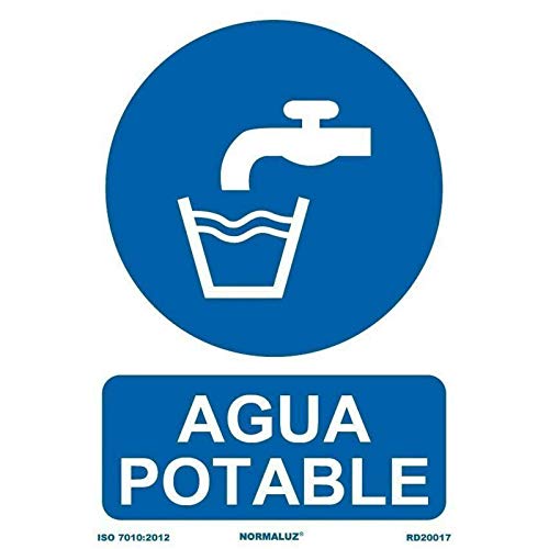 Rd20017 - Señal Agua Potable Pvc Glasspack 0,7Mm 21X30 Cm Con Cte, Ripci Nueva Legislación