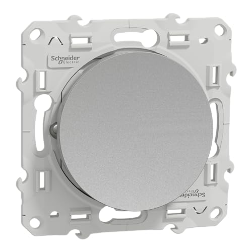 Schneider Electric - Odace - interrupteur va-et-vient Alu - 10A - fixation par vis - connexion rapide - S530204
