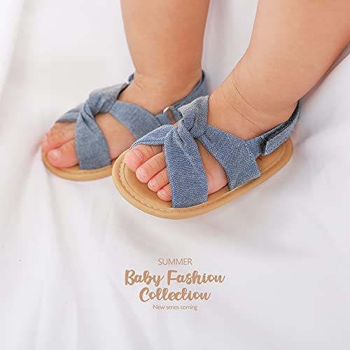 Image of Infant Baby Girls Boys Summer Sandals Premium Unisex Non Slip Rubber Soft Sole Breathable Toddler First Walker Outdoor Beach Shoes