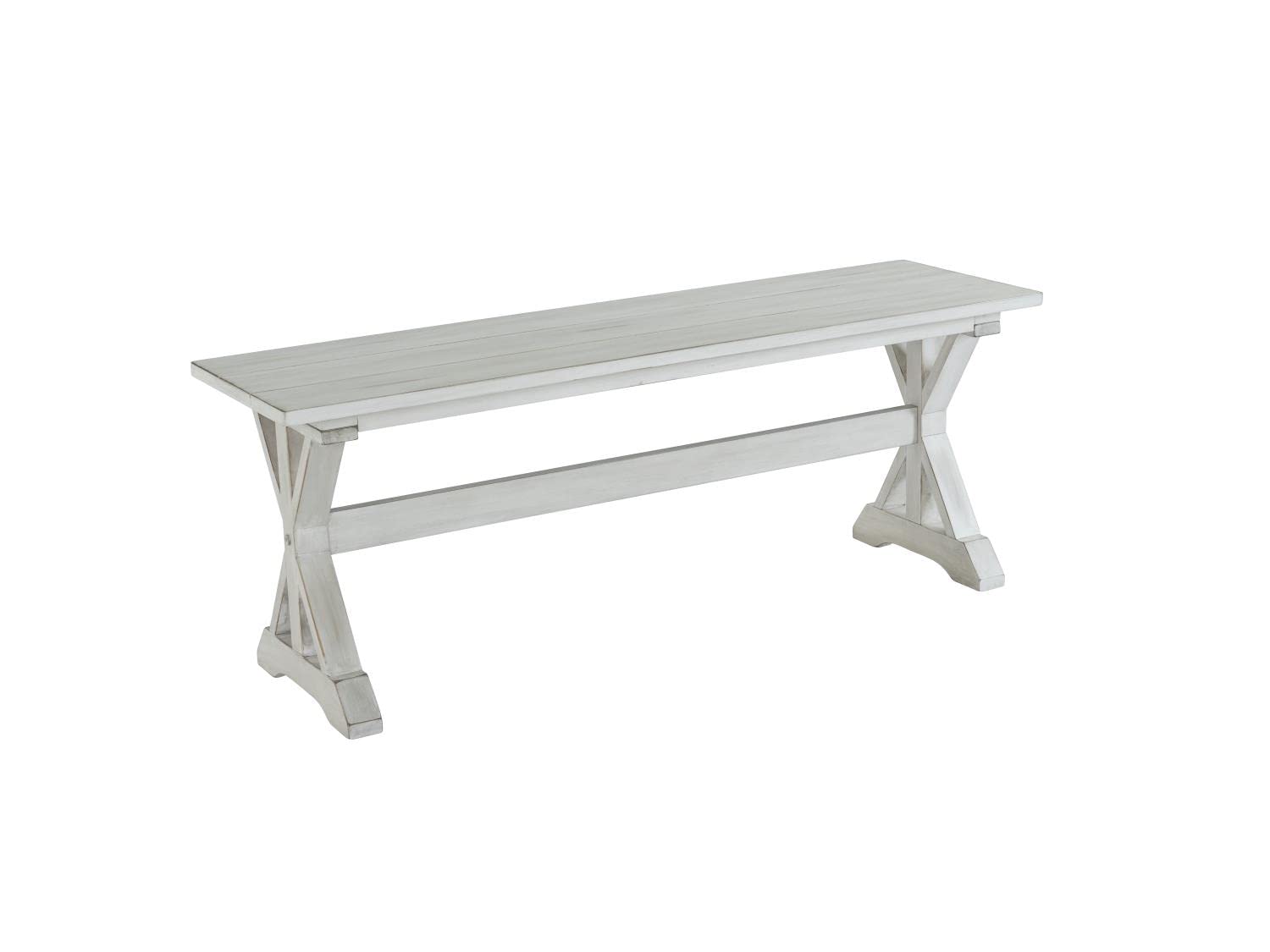 Boraam Jamestown Backless Dining Room Bench, Antique White