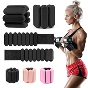 Wrist & Ankle Weights for Women, Wearable Strong Arm & Leg Weights Set of 2(1Lbs Each), Adjustable Ankle Weights for Walking, Yoga, Dance, Barre,Gym,Exercise,Pilates,Walking Running