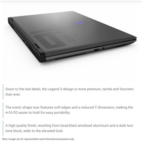 Alienware M16 R2 Gaming Laptop, Intel Core Ultra 7-155H, 64 GB DDR5 Ram, 4 TB PCle SSD, 16" QHD+ (2560x1600), Nvidia Geforce RTX 4070, Windows 11 Home - Thumbnail 4