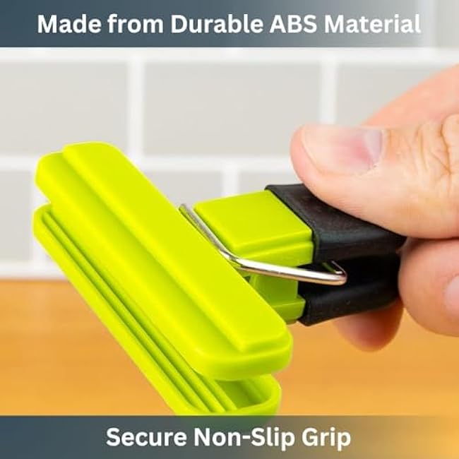 Food Bag Clips - 16 Pcs, 3 Assorted Sizes | Small, Large & Bread Bag Clips for Fresh Food Storage, Freezer Bags or Sandwich Bag Sealer | BPA Free Plastic Kitchen Clips with Storage Holder Included