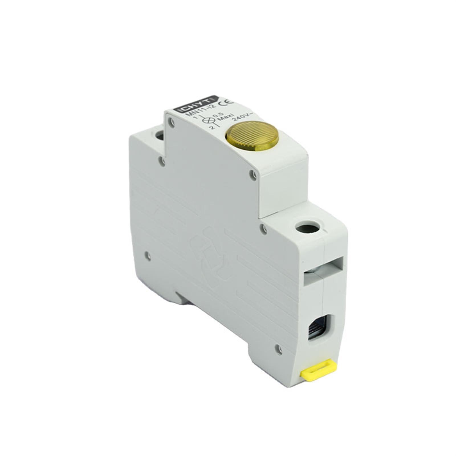 Voyant lumineux à LED pour rail DIN et tableau électrique 240V jaune