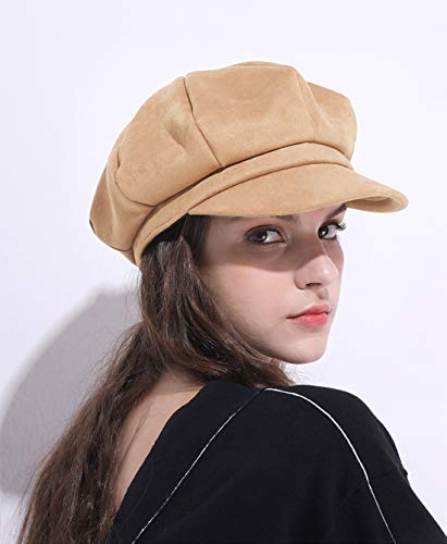 DORRISO-Elegant-Femmes-Beret-Chapeau-Loisir-Voyage-Chapeau-Newsboy-Beret-Chapeau-Basque-Femme-Chapeau-Octogonal-54-60CM