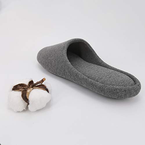 Image of ofoot Women's Non-Slip House Slippers - Lightweight Cotton Memory Foam Indoor Slip-On, Machine Washable & Foldable Travel Design for Home, Yoga, Narrow /Wide Fit Options