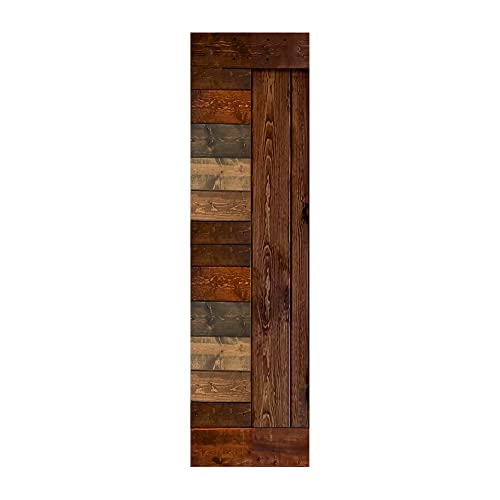 L Series Finished Diy Knotty Pine Wood Barn Door Slab (Multi-Color, 24In X 84In) #TOP2
