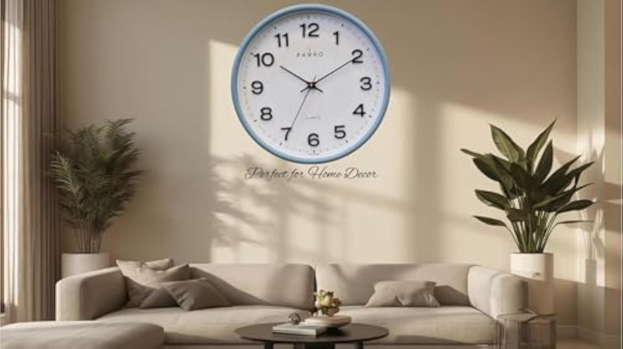 Stylish 12-Inch Quartz Analog Plastic Wall Clock