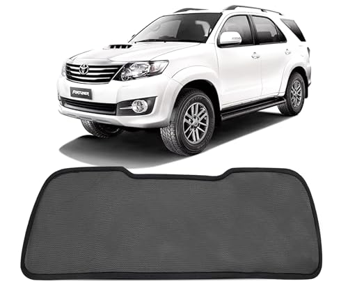 Image of Autofact Dicky Curtain for Toyota Fortuner 2009-2015| Custom Fit Rear Windshield Sunshade | UV & Heat Protection | Foldable Mesh | Privacy & Cooling Car Accessory