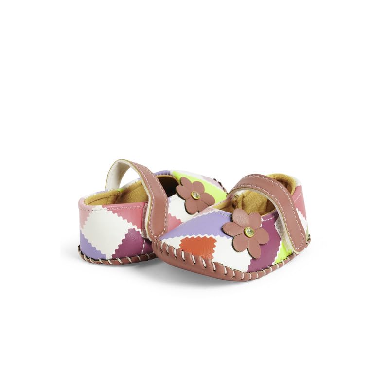 CHIU Belly Shoes With Check Print & Floral For Baby Girl's 6 411pLMXLO8L