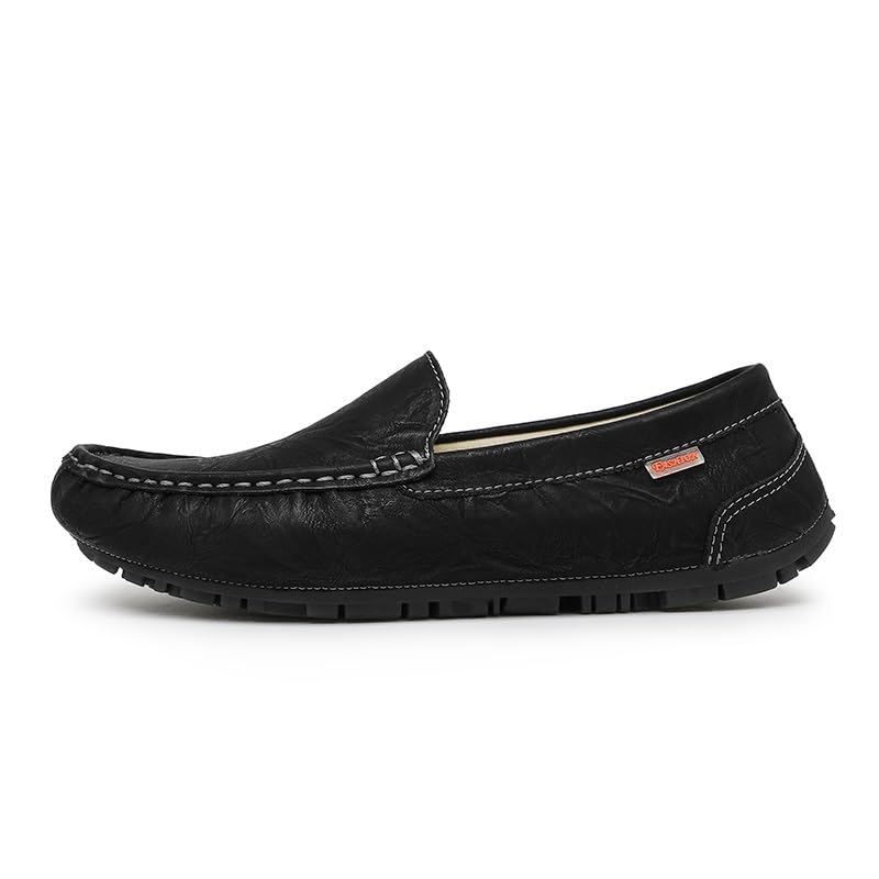 Men's Loafers Round Toe Faux Leather Moccasins Shoes Flat Heel Slip Resistant Flexible Prom Slip-on2