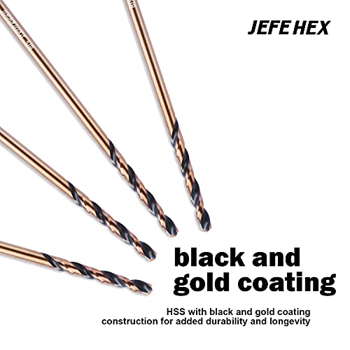 Jefe Hex 5/64" Hss Jobber Length Twist Drill Bit, 135 Degree Split Point, General Purpose, Perfect For Drilling Metal, Wood, Plastics, Aluminum Alloy, And Composite Materials (6-Piece). #TOP2