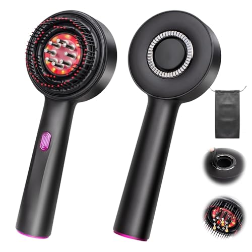 Image of Arvox Oil Applicator Comb|Red Led Light Therapy |Boost Hair Growth| Reduce Dandruff | Relieve Stress |High Vibration Corded Electric Scalp /Head Massager | 6 ML Oil Tank | 3 Hr Run-Time| Type-C
