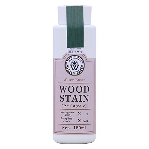 和信ペイント 水性着色剤 ウッドアトリエ ウッドステイン 180ml 800672 木目を生かした着色 WS-22 スプルースグリーン