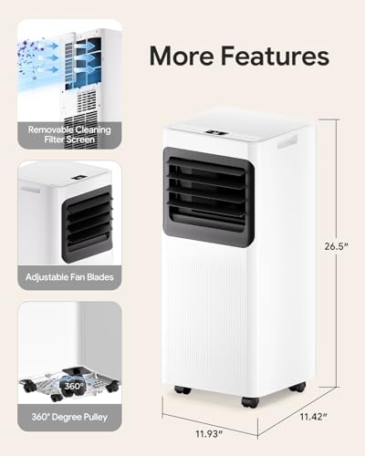 16000 BTU Portable Air Conditioner for Large Rooms up to 750 Sq. Ft., 5-in-1 Smart AC with WiFi App & Remote, 42dB Sleep Mode, Dehumidifier, Fan, 24H Timer, Child Lock & Window Kit - Image 8