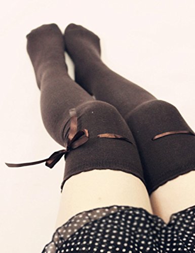 Image of Women's Thigh High Socks Lolita Gothic Over Knee Stocking Lace Up Thigh Stockings for Girls PTK12N