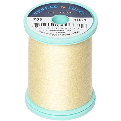 Hilo Sulky 50wt algodón 660yd amarillo pálido miniatura 1