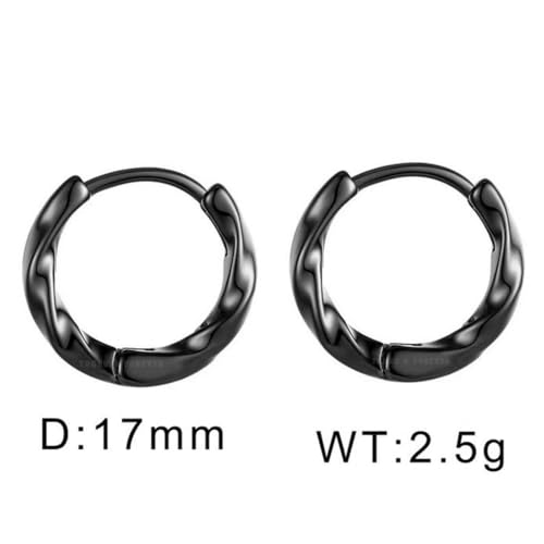 Image of Young & Forever Gift Stainless Steel Hoop Stud Earrings for Men and Boys