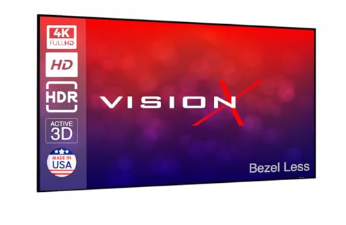 Image of Edgeless Fixed Frame Projector Screen 16:9 Aspect Ratio, 1.5 Gain Active 3D 4K Ultra HD Projection Screen for Classroom, Office & Home Theater (ALR Crystal 4K Edgeless, 100 Inch)