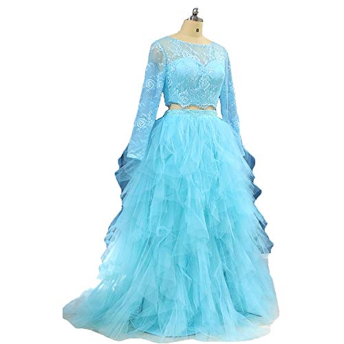 Women's 2 Piece Long Sleeves Prom Dress For Juniors3
