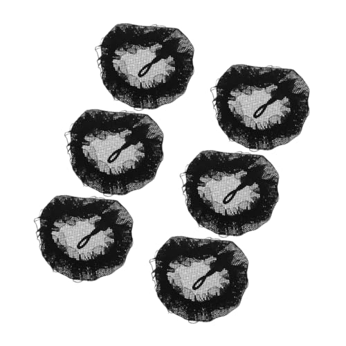 TOGEVAL 6 Piezas Redecillas de Encaje con Cordón Malla Elástica para Moños de Ballet Accesorios Reutilizables para Mujeres Damas Bailarinas y Personal de Oficina