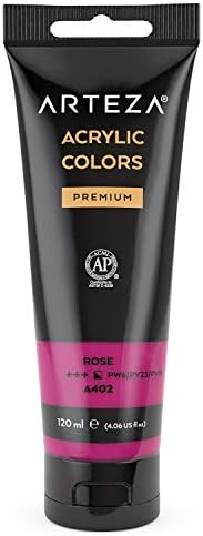 ARTEZA Metallic Acrylic Paint, Pearl Golden Hour A213, 120 ml Pouch, Highly Pigmented & Fade-Resistant, Non-Toxic, Art Supplies for Artists & Hobby Painters