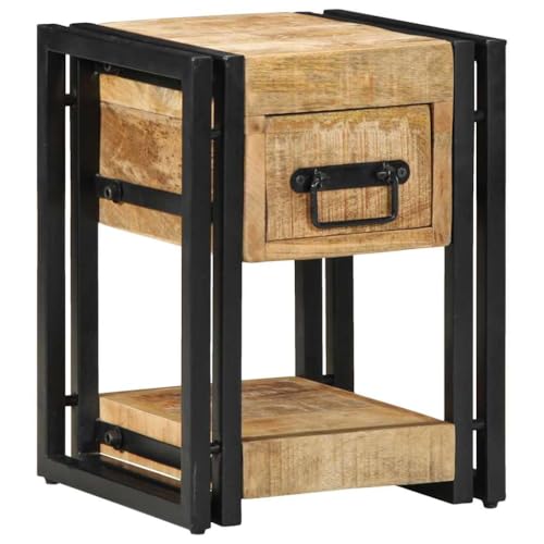 Table de chevet en bois de mangue compacte pour chambre manquant de rangement