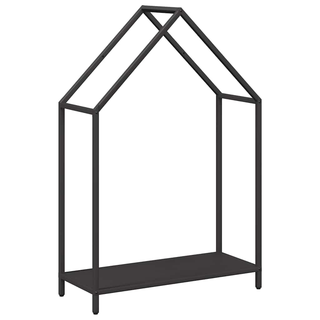 vidaXL Firewood Rack Black 60x25x90 cm Cold-rolled steel, fireplace log holder, log holder, log stand, indoor log storage, fire wood rack, log rack